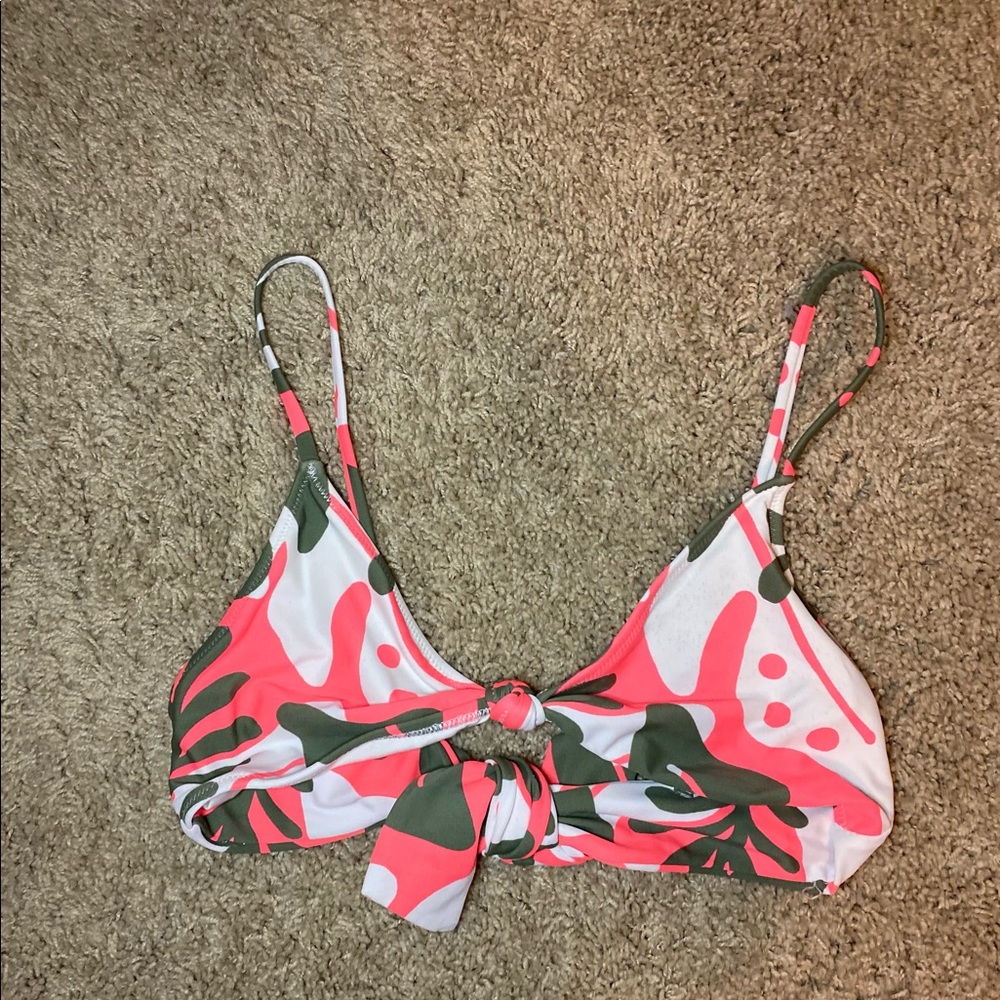 AERIE PRINTED TRIANGLE SWIM TOP
